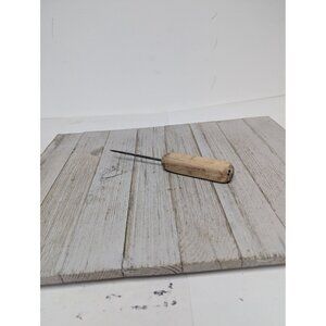 Vintage Ice Pick Wood Handle Steel Tip 7"